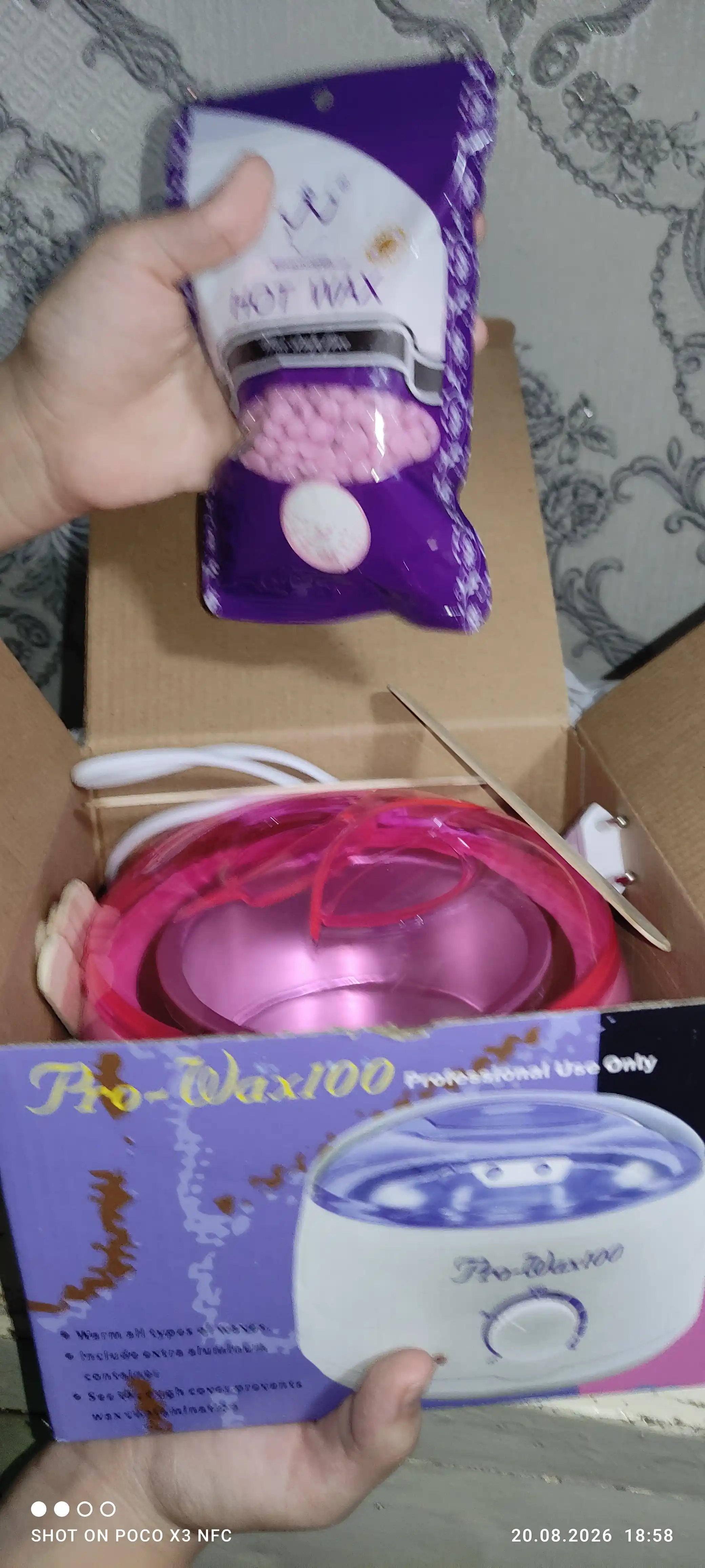 Набор для депиляции Pro-Wax, баночка для депиляции, гранулы 100 г, 10 шпателей