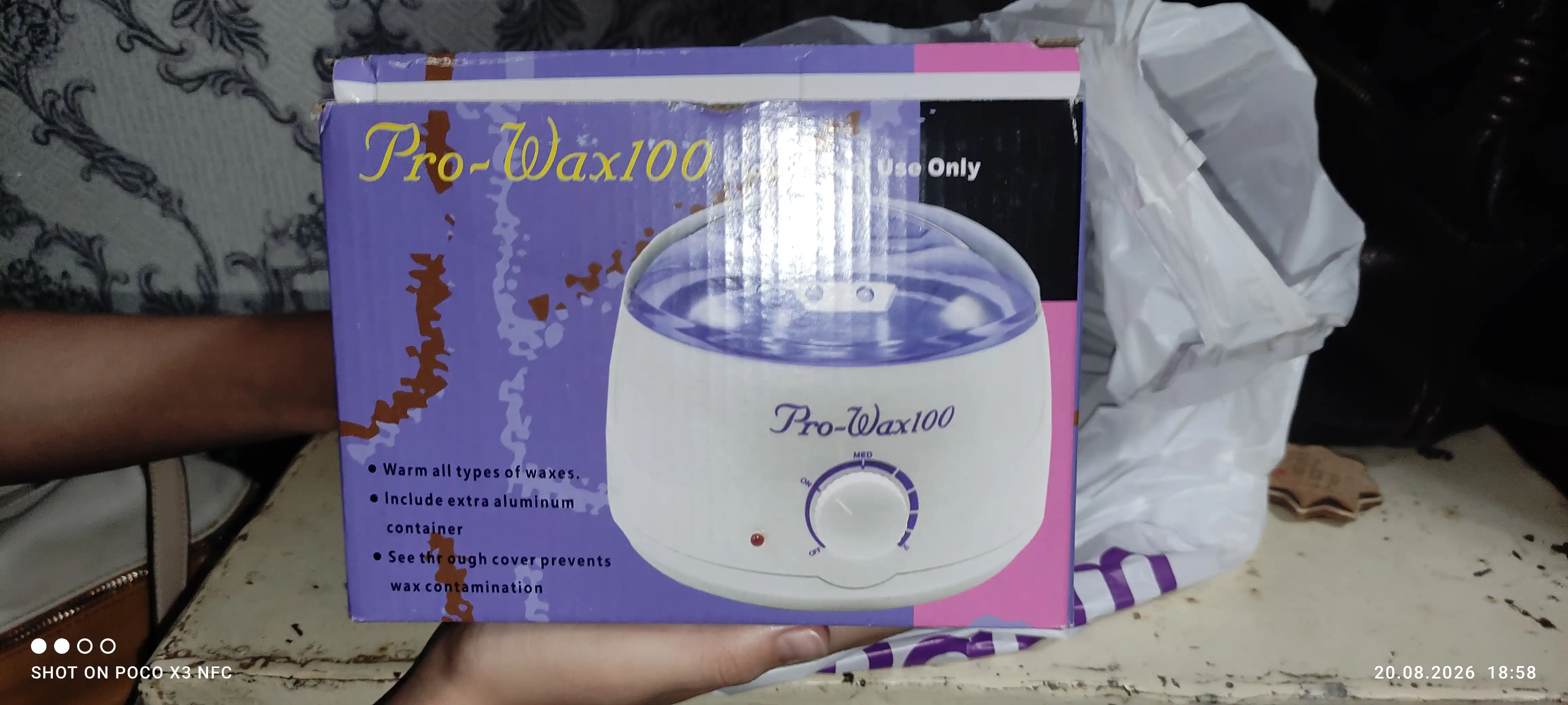 Набор для депиляции Pro-Wax, баночка для депиляции, гранулы 100 г, 10 шпателей