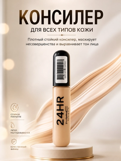 Консилер 24HR для лица, корректор с матовым эффектом - 