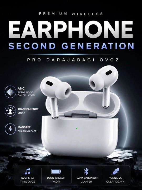 Simsiz quloqchinlar Earphone, iPhone va Android uchun naushnik