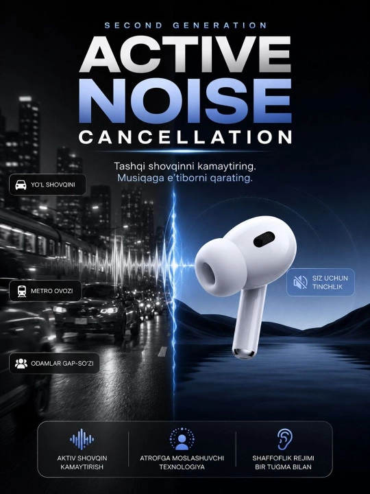 Simsiz quloqchinlar Earphone, iPhone va Android uchun naushnik