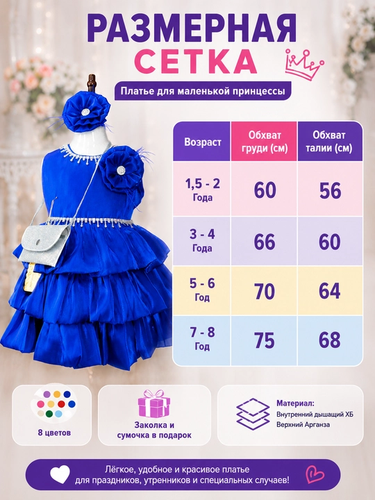 Нарядное платье для девочки, детский сарафан