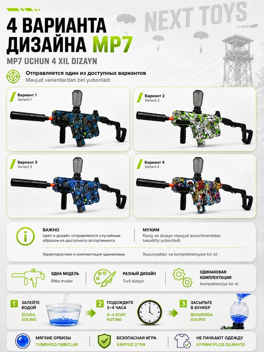 Орбизный автомат P90 M416 Vector, игрушечный пистолет для детей