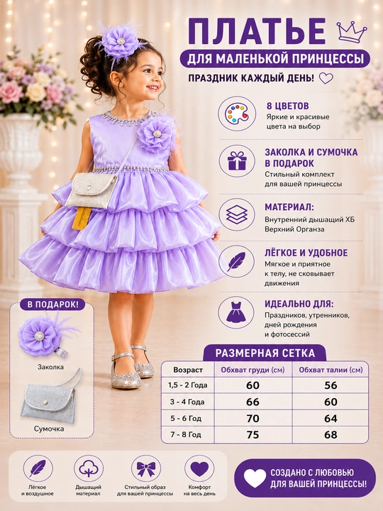Нарядное платье для девочки, детский сарафан
