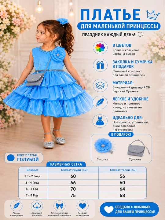 Нарядное платье для девочки, детский сарафан