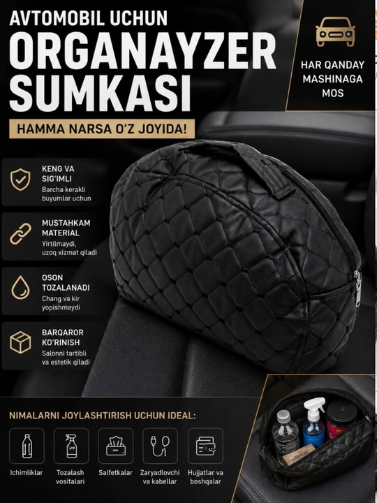Avtomobil yukxonasi uchun organayzer - 