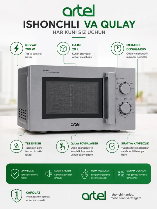 Artel mikroto‘lqinli pech, MWM 0120