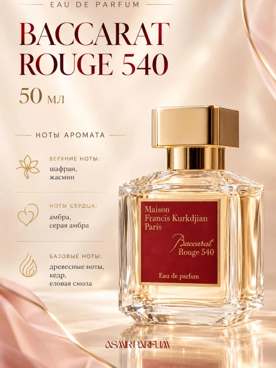 Baccara Rouge 540 EDP-Парфюм для женщин и девушек, летнее очарование, в подарок, 50 мл - 