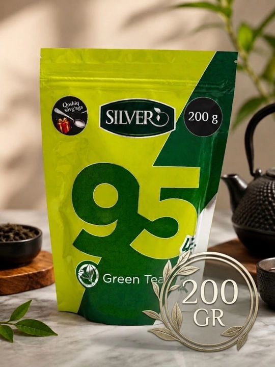 Silver tea 95 Markali ko'k choy, 95 choyi, 80gr, 200gr - 