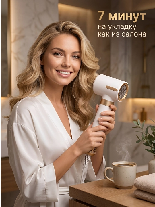 Профессиональный фен мульти Стайлер для сушки и укладки волос 7 в 1
