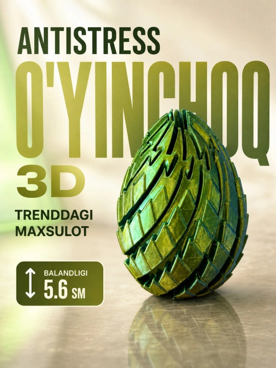 Antistres, kinetik spiral o'yinchoq, 3D piramida, o yinchoqlar, skvish, spinner