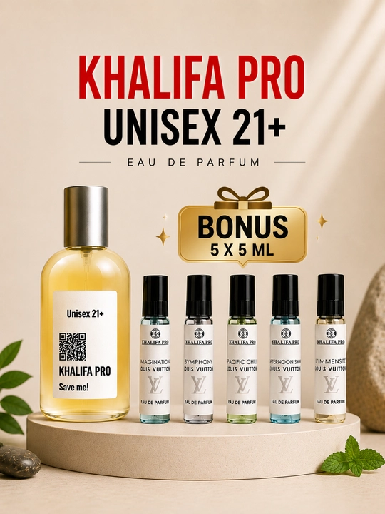 Unisex 21+ Eau de Parfum, erkaklar va ayollar uchun uzoq muddatli ta'sirga ega - 
