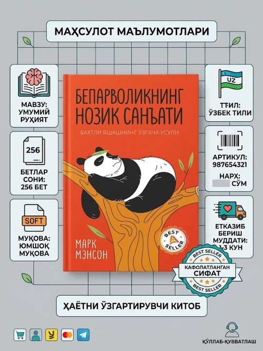 Бепарволикнинг нозик санъати, Марк Менсон - 