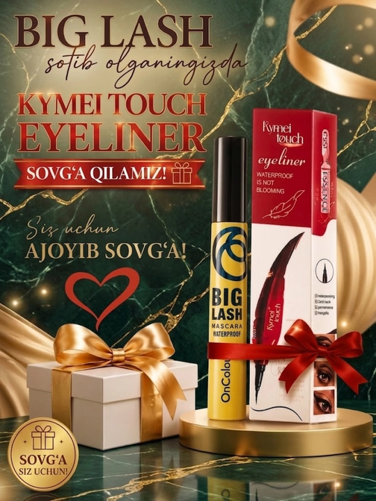 Suvga chidamli tush Oriflame OnColour Big Lash kiprikka hajm beruvchi - 