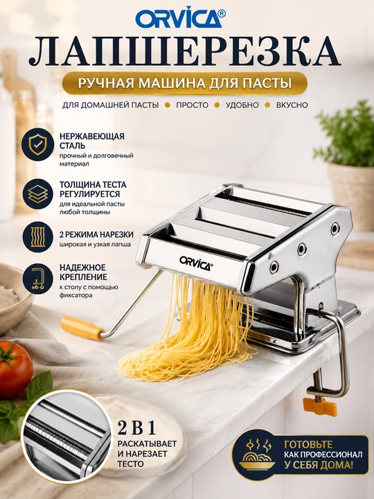 Orvica ORM-990 qo‘lda ishlatiladigan ugra kesish va xamir yoyish mashinasi - 