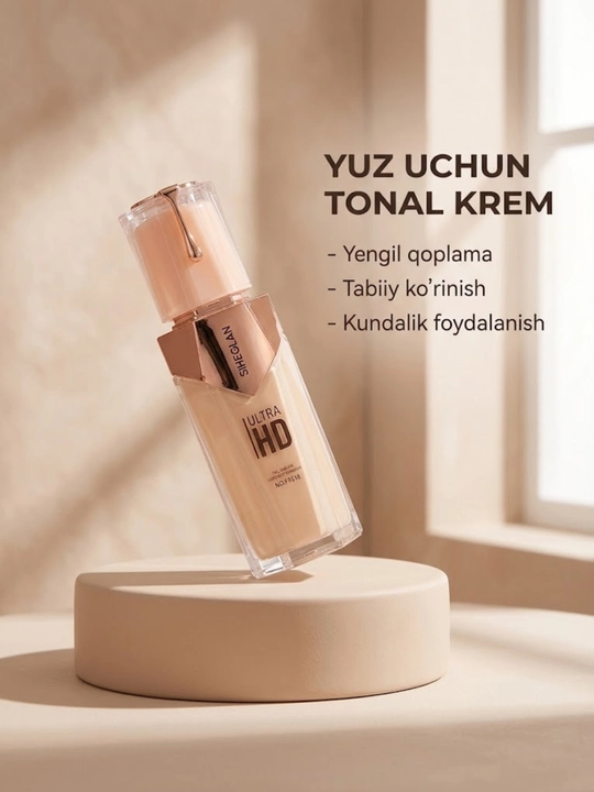 Tonal krem SIHEGLAN Ultra HD Full Coverage yuzdagi kamchiliklarni to'liq berkituvchi