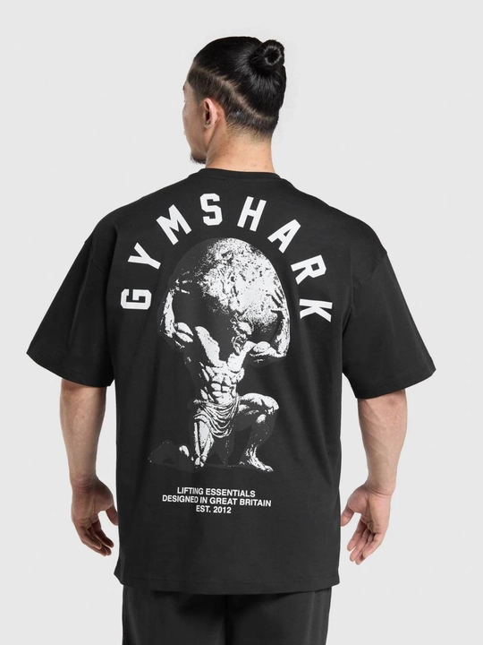 Paxtadan tikilgan erkaklar gimshark sport futbolkasi