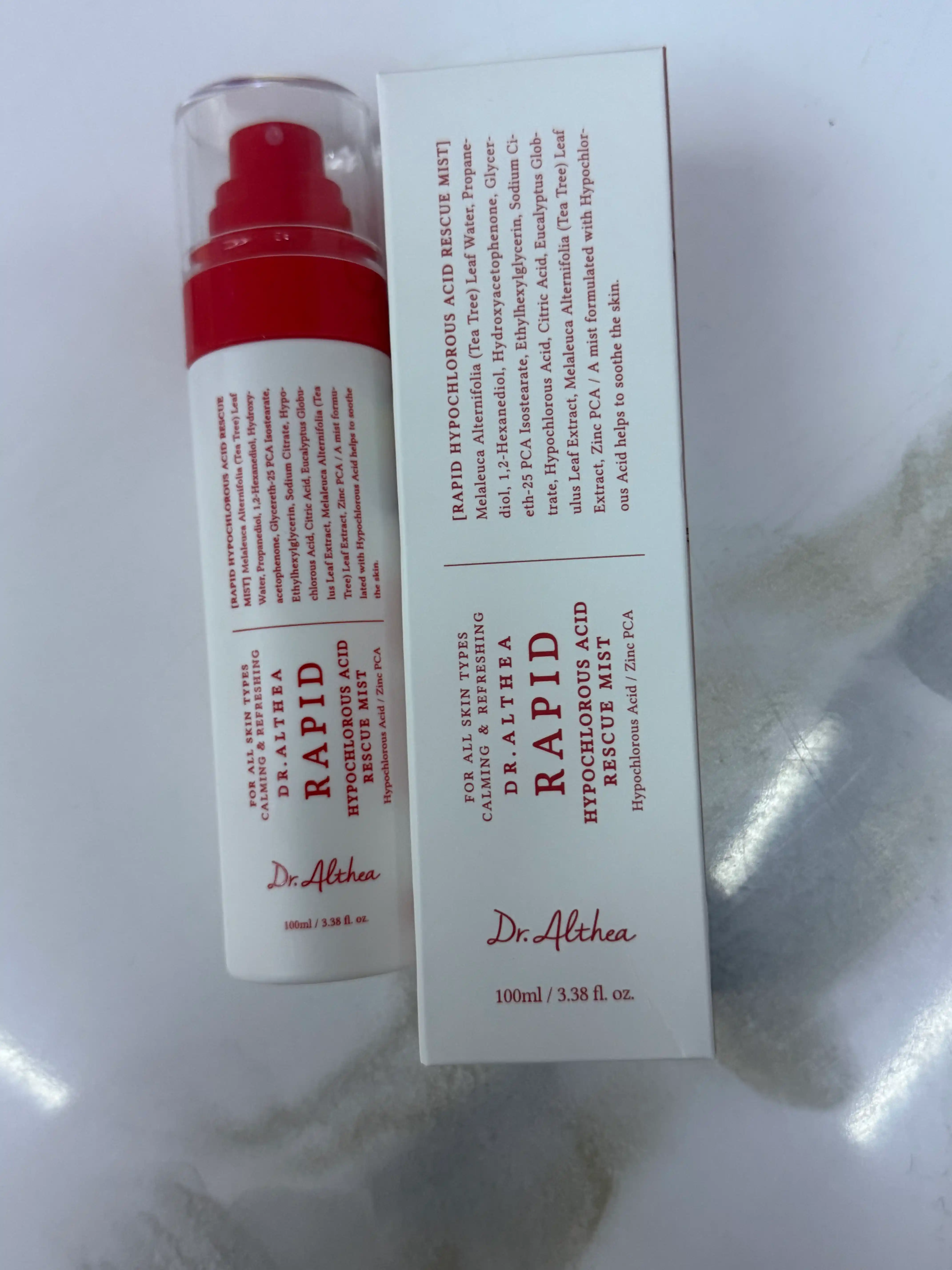 Tinchlantiruvchi va antibakterial yuz spreyi-misti Dr. Althea Rapid Hypochlorous Acid Mist