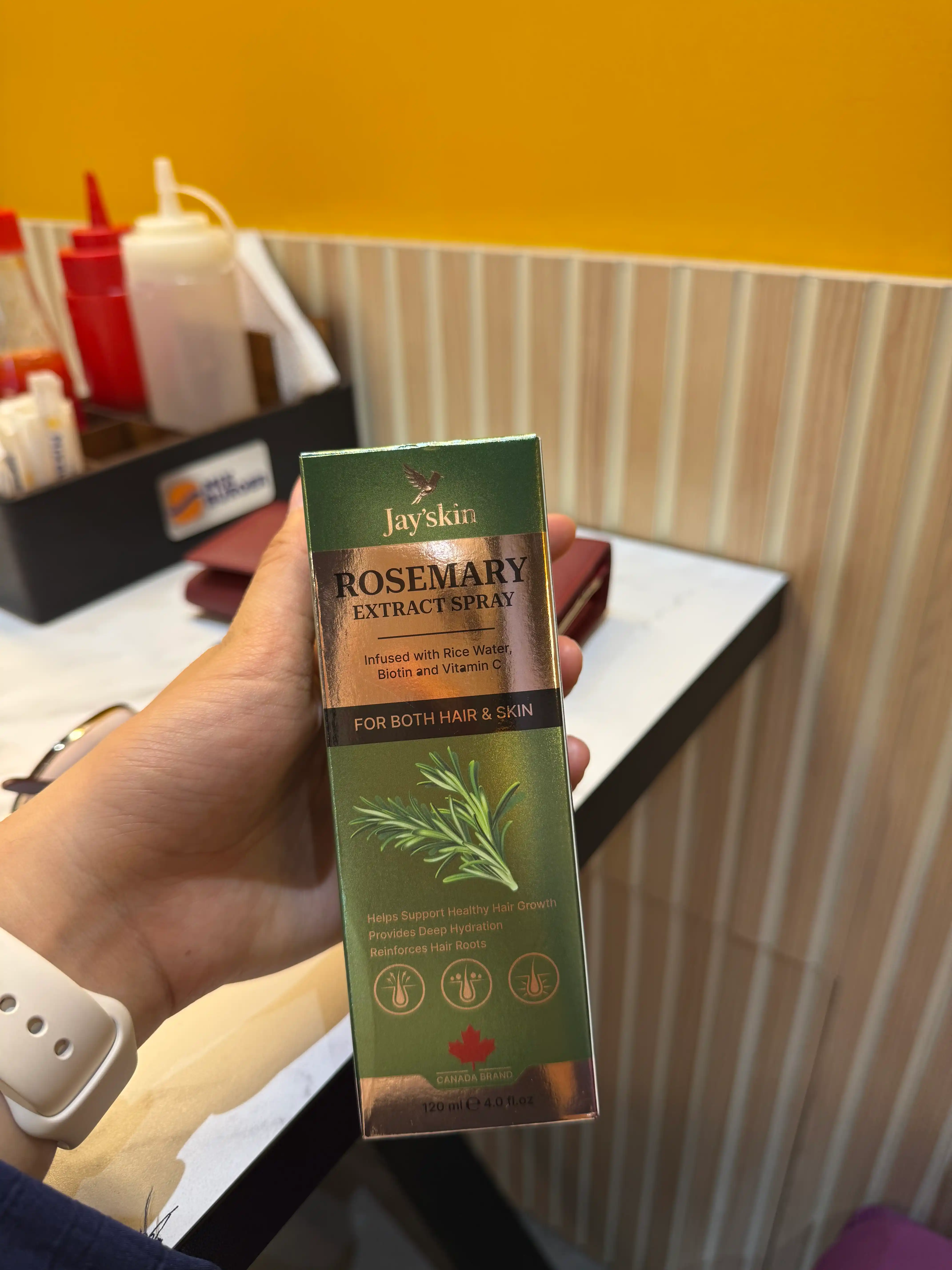 Soch o'stiradigan va mustahkamlaydigan rozmarinli sprey Jay'skin Canada 120 ml