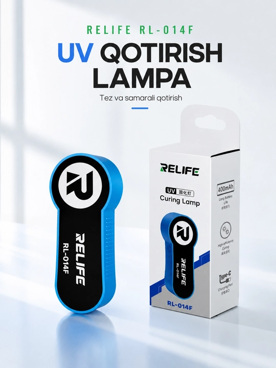 Relife RL-014F mini UV-lampa, 395 nm, 2 LED, plata ta’mirlash uchun
