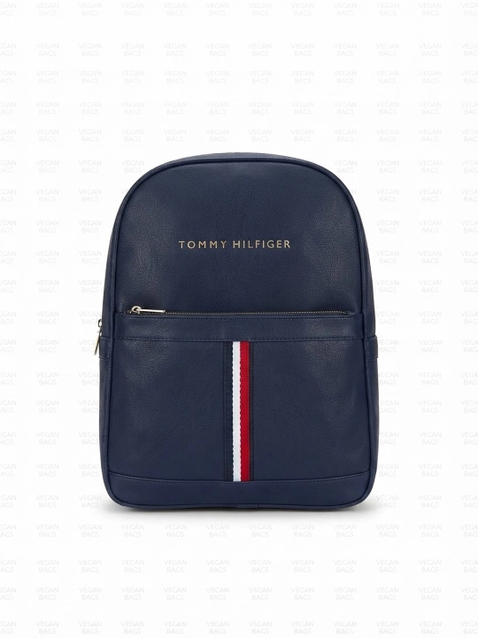 Erkaklar ryukzagi, TOMMY HILFIGER, klassik uslubdagi maktab va sport ryukzagi, charm 