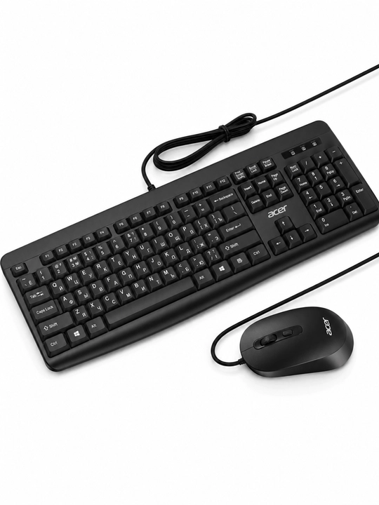 O'yin va ofis uchun, simli klaviatura va sichqoncha to'plami