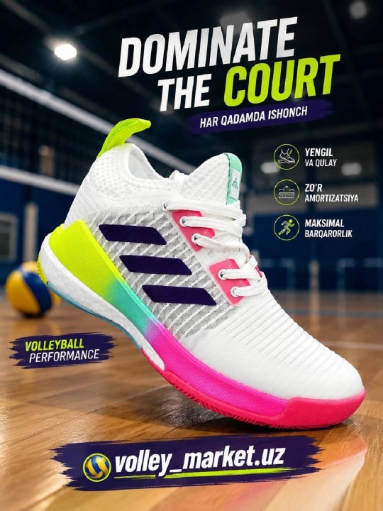 Adidas krossovkalari — yengil, qulay, nafas oluvchi, sport va kundalik foydalanish uchun - 