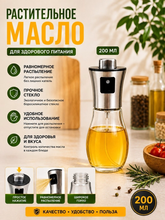 Ёмкость для масла, маслёнка, распылитель для масла — кухонные принадлежности