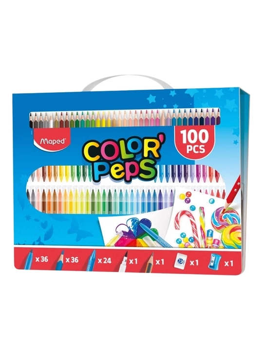 Набор для рисования Maped Color'Peps Kit 100 предметов, 36 цветов, фломастеры и карандаши