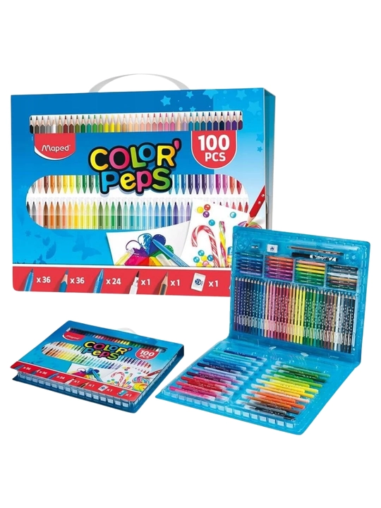 Набор для рисования Maped Color'Peps Kit 100 предметов, 36 цветов, фломастеры и карандаши - 