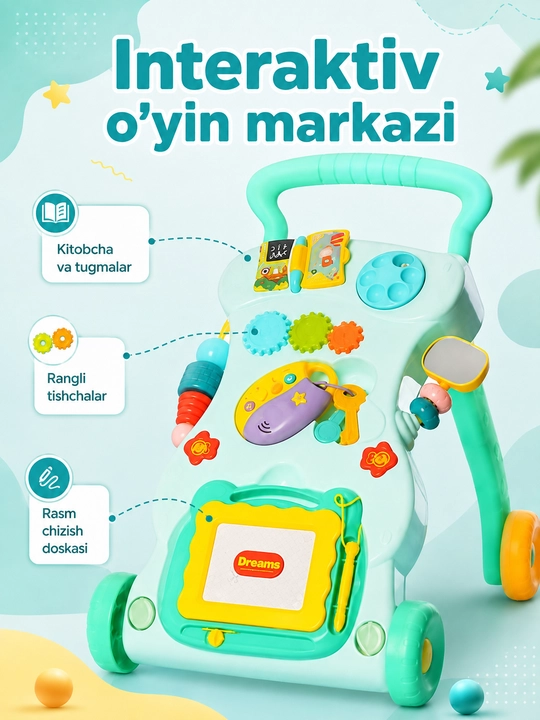 Rivojlanish markazi Huanger, katalka stol va yurishga yordamchi