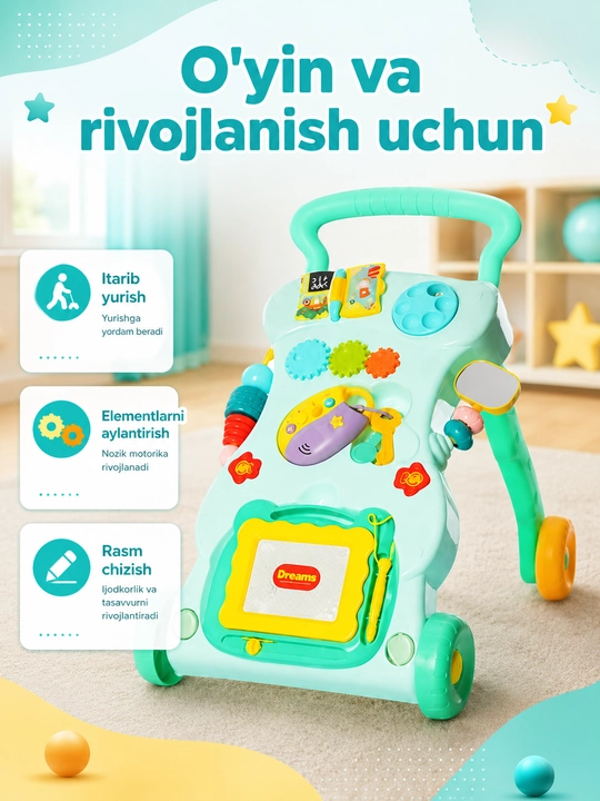 Rivojlanish markazi Huanger, katalka stol va yurishga yordamchi