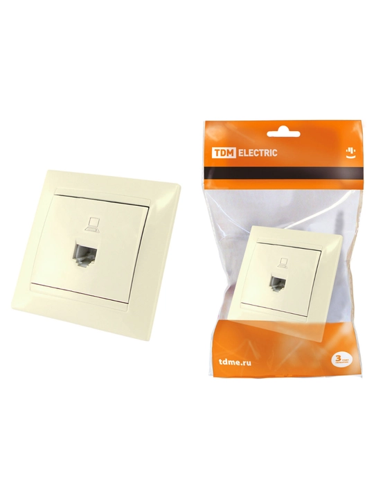 Rozetka internet RJ45 kompyuter / telefon RJ11 TDM ELECTRIC Lama