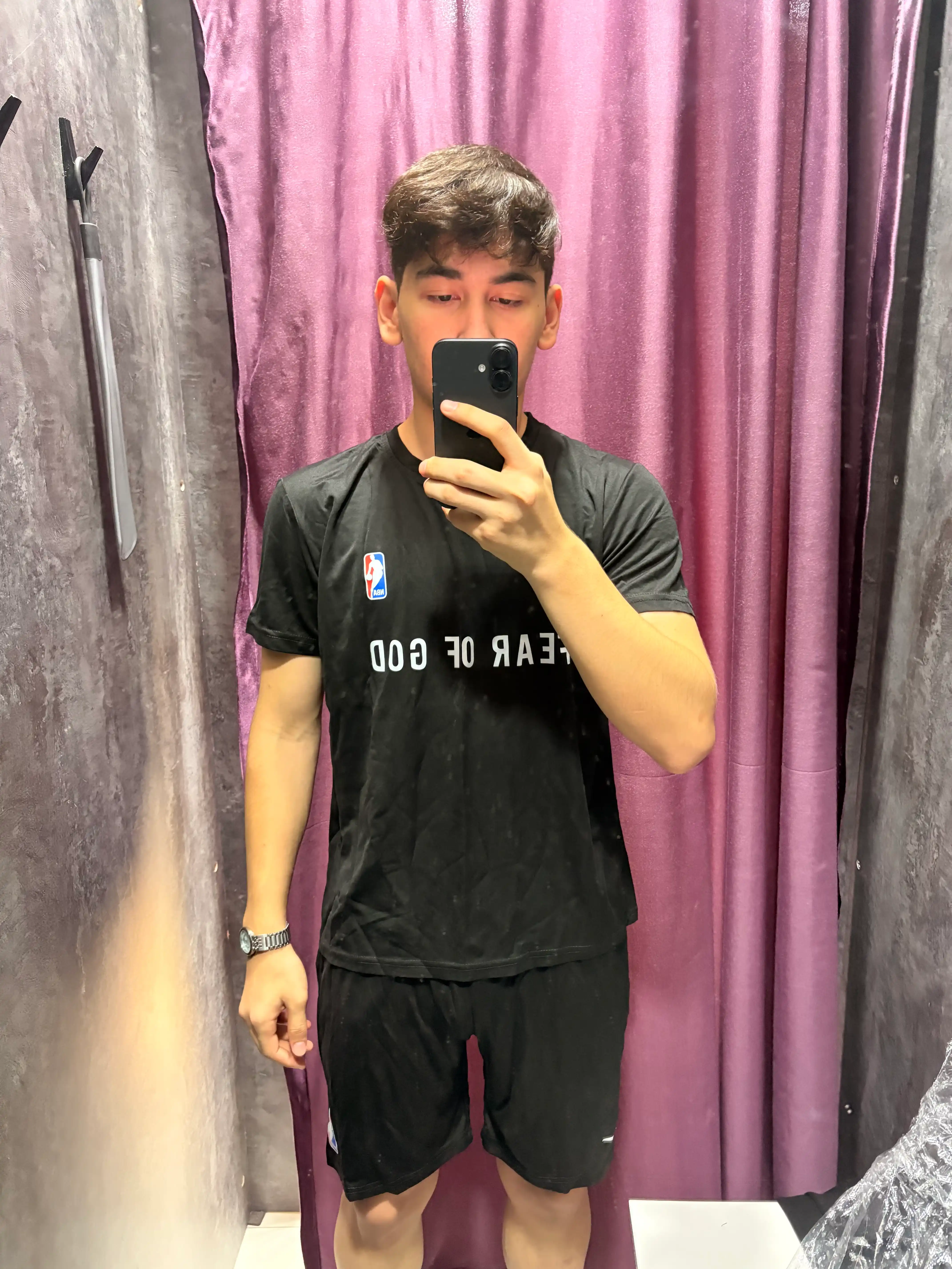 Erkaklar dvoyka, futbolka va shortik, sport, zal uchun, Nike Fear of God, NBA, 100% paxta