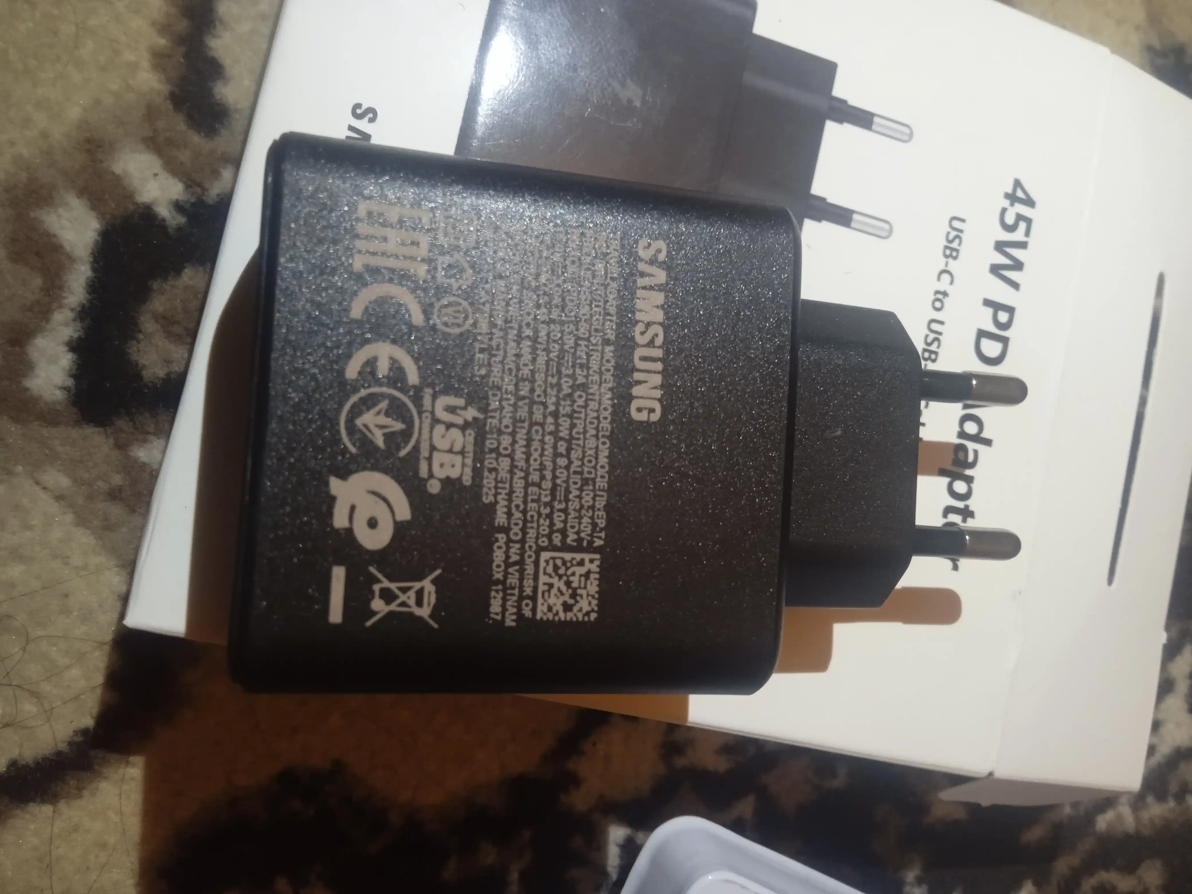 Android uchun 45W Type-C zaryadlovchi qurilma, tezkor zaryad, adapter + 1 m kabel