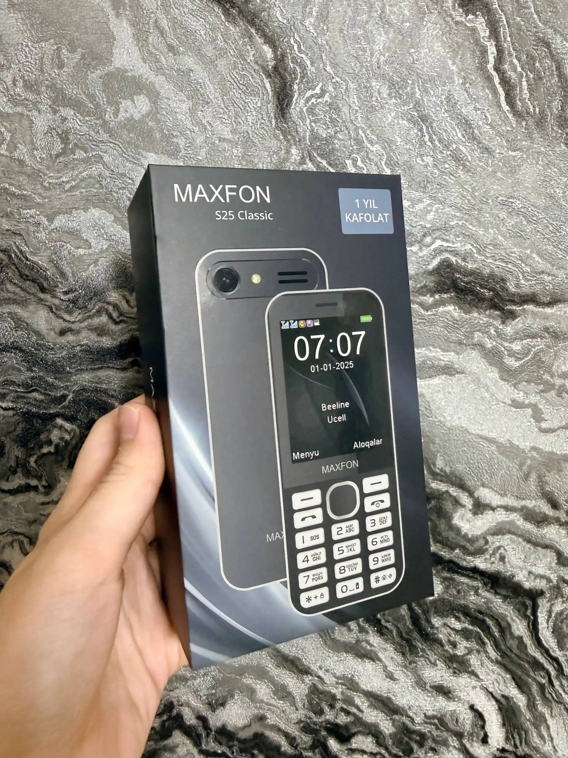 Maxfon S25 Classic tugmali telefon, 2 ta SIM-karta, baland ovoz, premium sifat