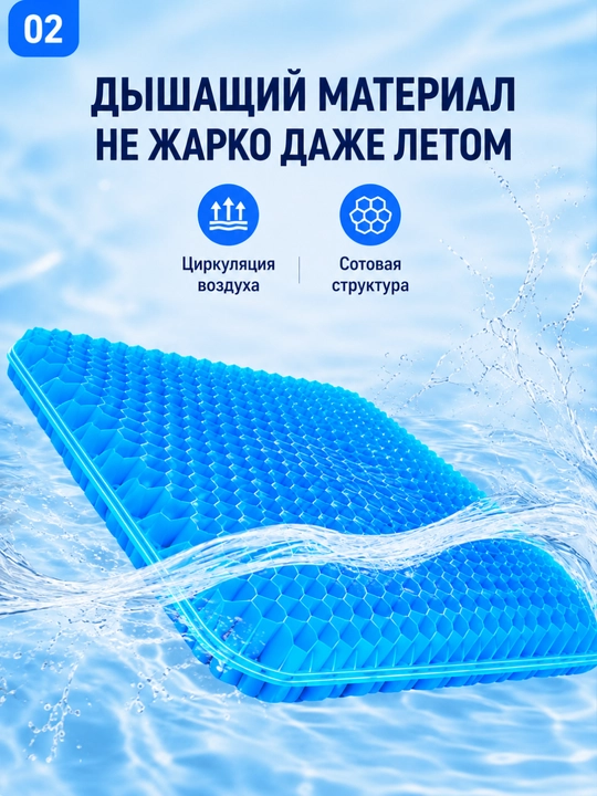 Egg Sitter ortopedik gel yostiqchasi, ofis, uy, avtomobil va sayohatlar uchun