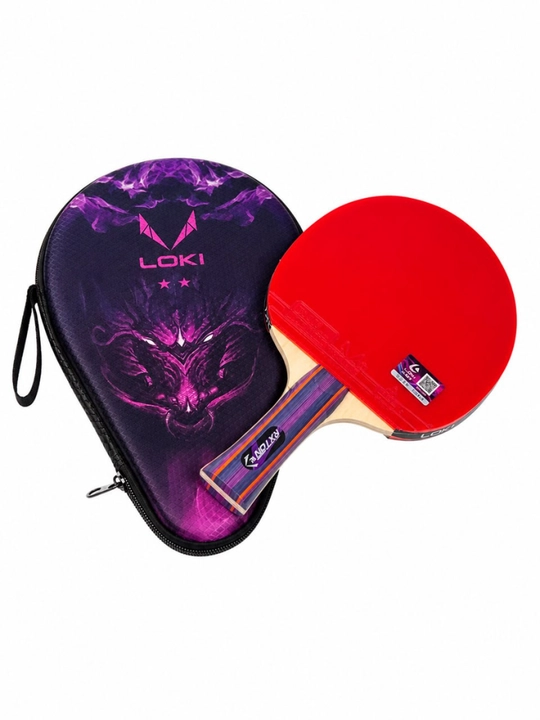 LOKI 2 yulduzli stol tennisi raketkasi, qattiq EVA g'ilofi va sovg'abop qutida