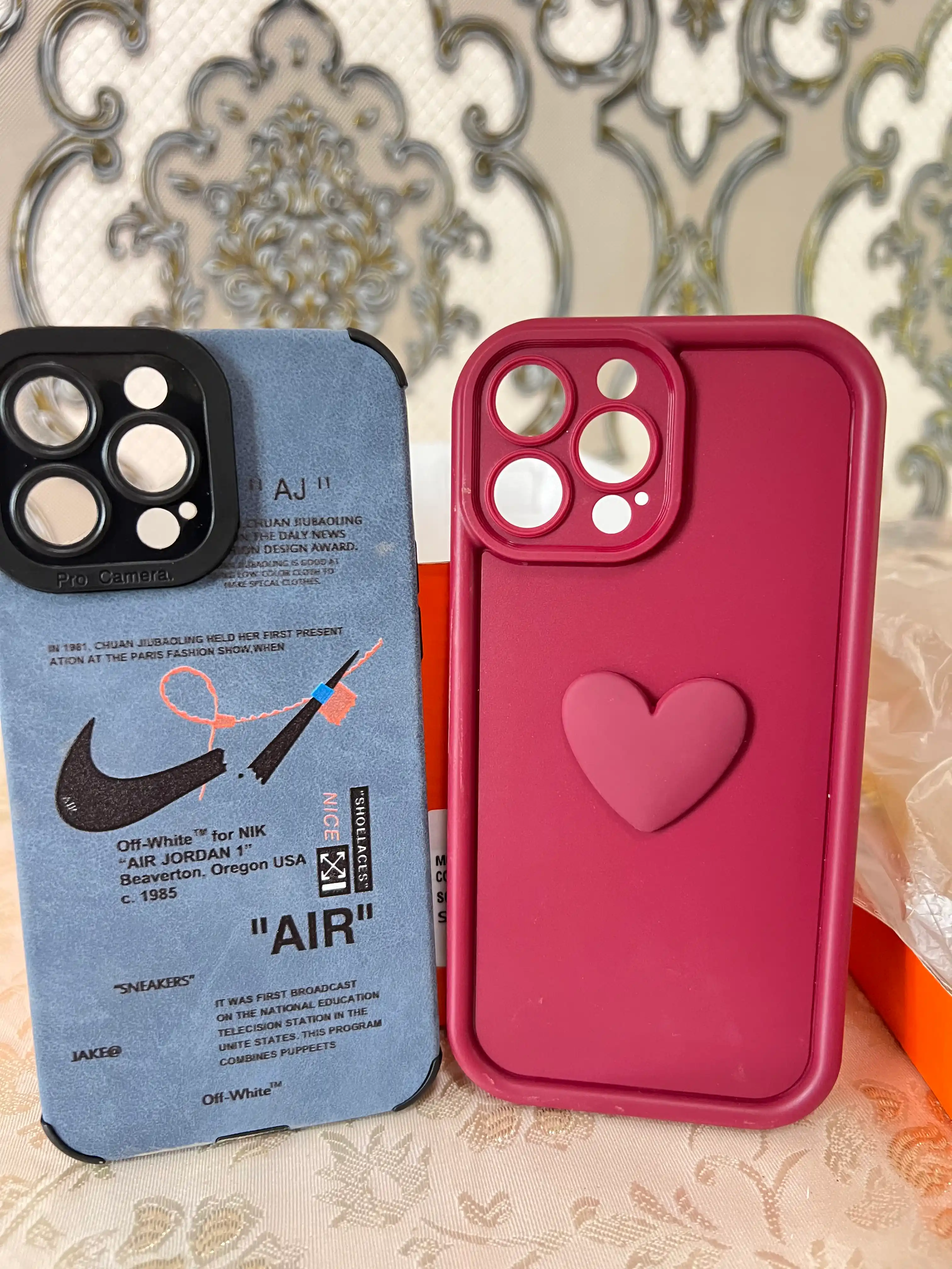 Chehol iPhone 11, 12, 13, 14, 15, 16 pro, pro max uchun hajmli yurak bilan