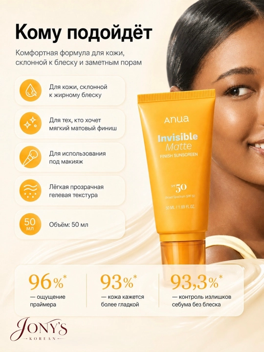 Anua SPF 50 — Солнцезащитный крем и стик для лица, Matte / Mineral / Glow Stick