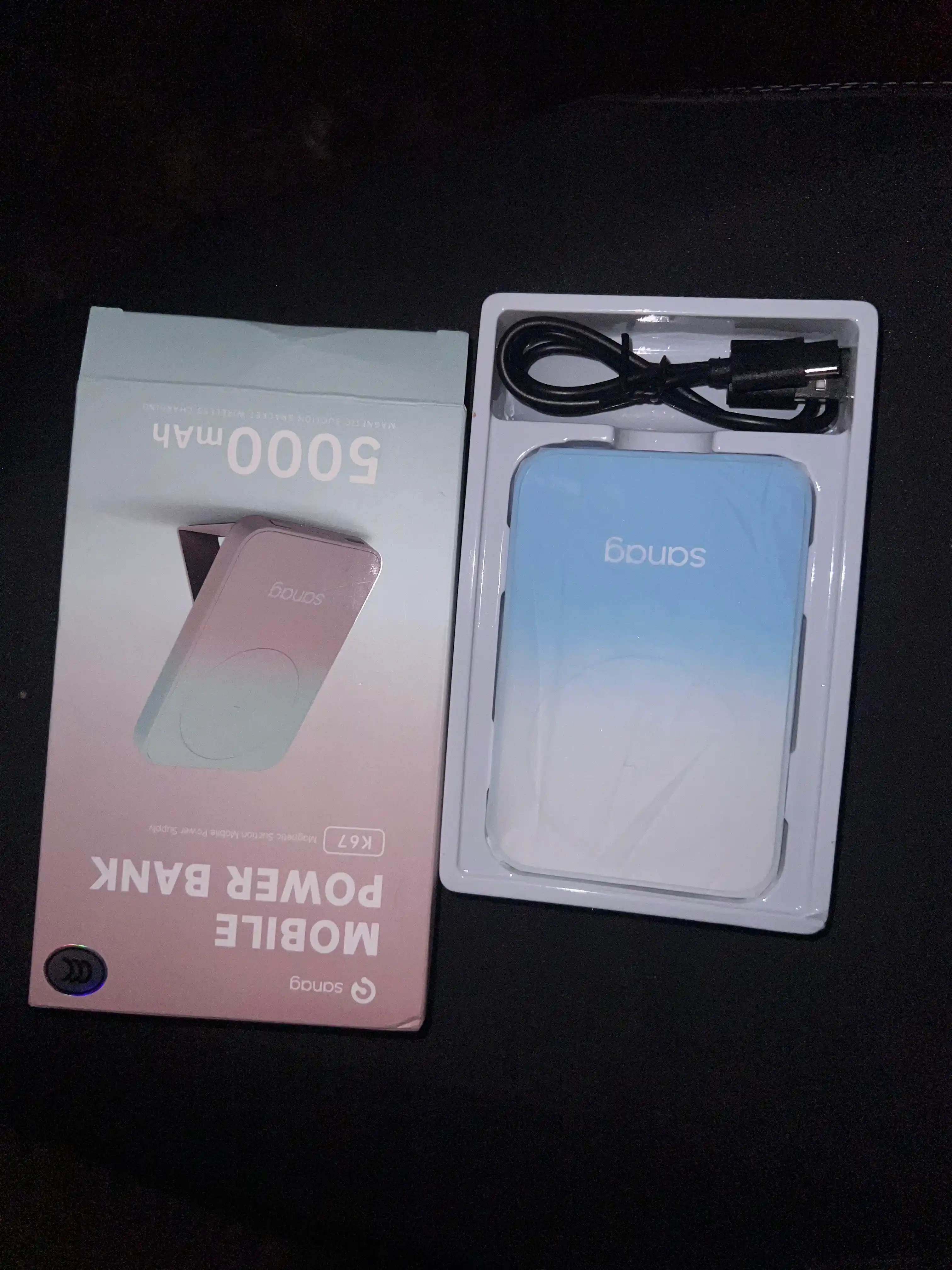 Power Bank Sanag K67 5000mAh, беспроводная зарядка MagSafe 15W, быстрая зарядка PD 20W