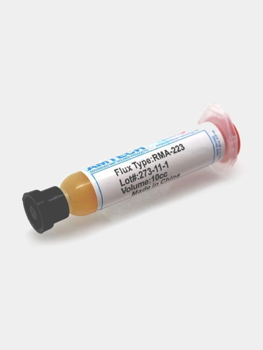 Amtech NC-559 va Amtech RMA-223 lehim oqimi, SMD komponentlari uchun, toza lehimlash