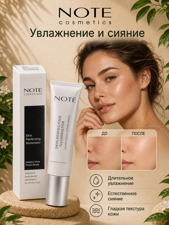 NOTE Skin Perfecting Illuminator праймер-иллюминатор, увлажнение и сияние, 55 мл
