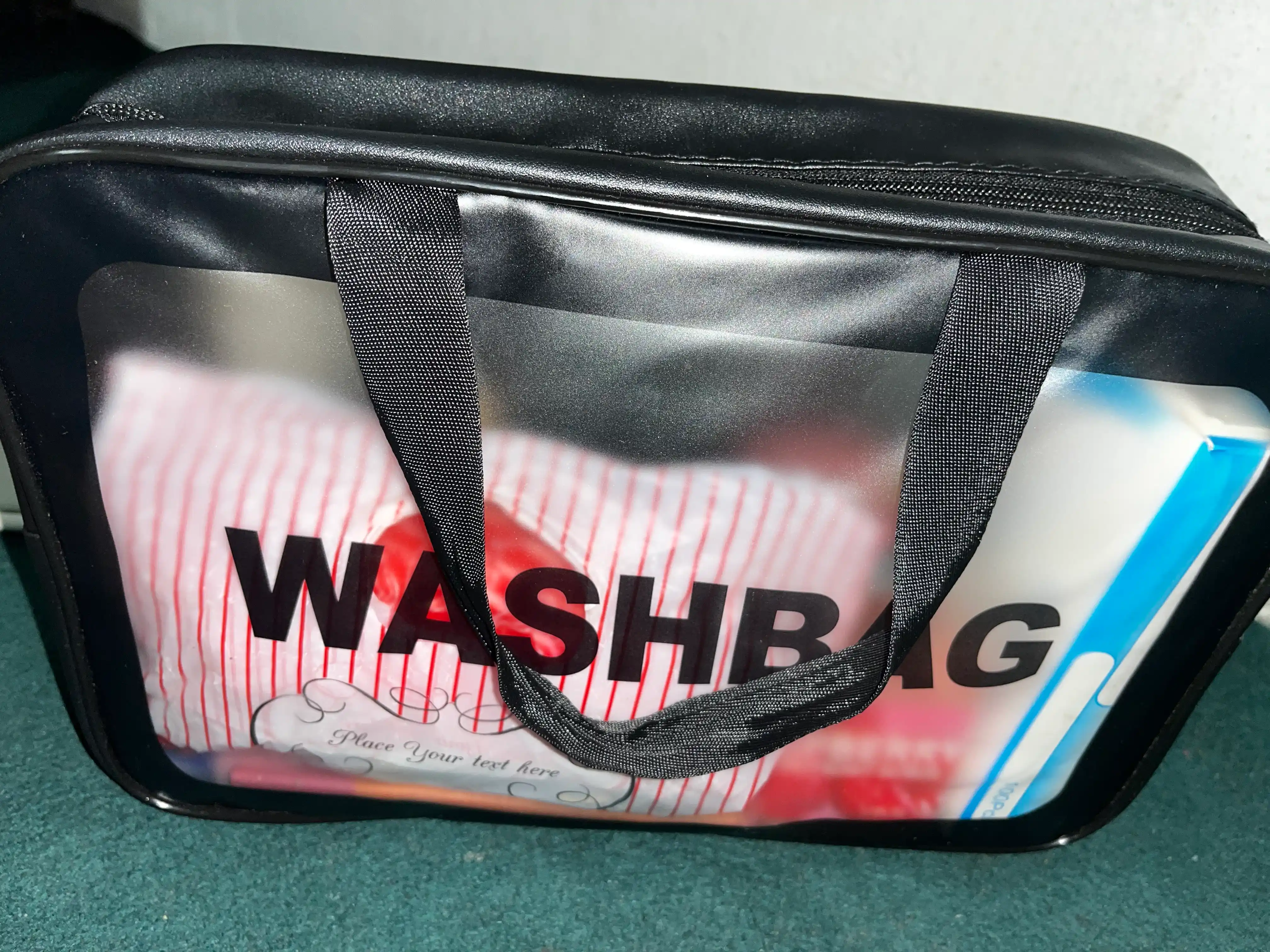 “WASHBAG” 4 xil o‘lchamli va 4 rangli suv o‘tkazmaydigan kosmetik sumkalar (PVX-neylon)
