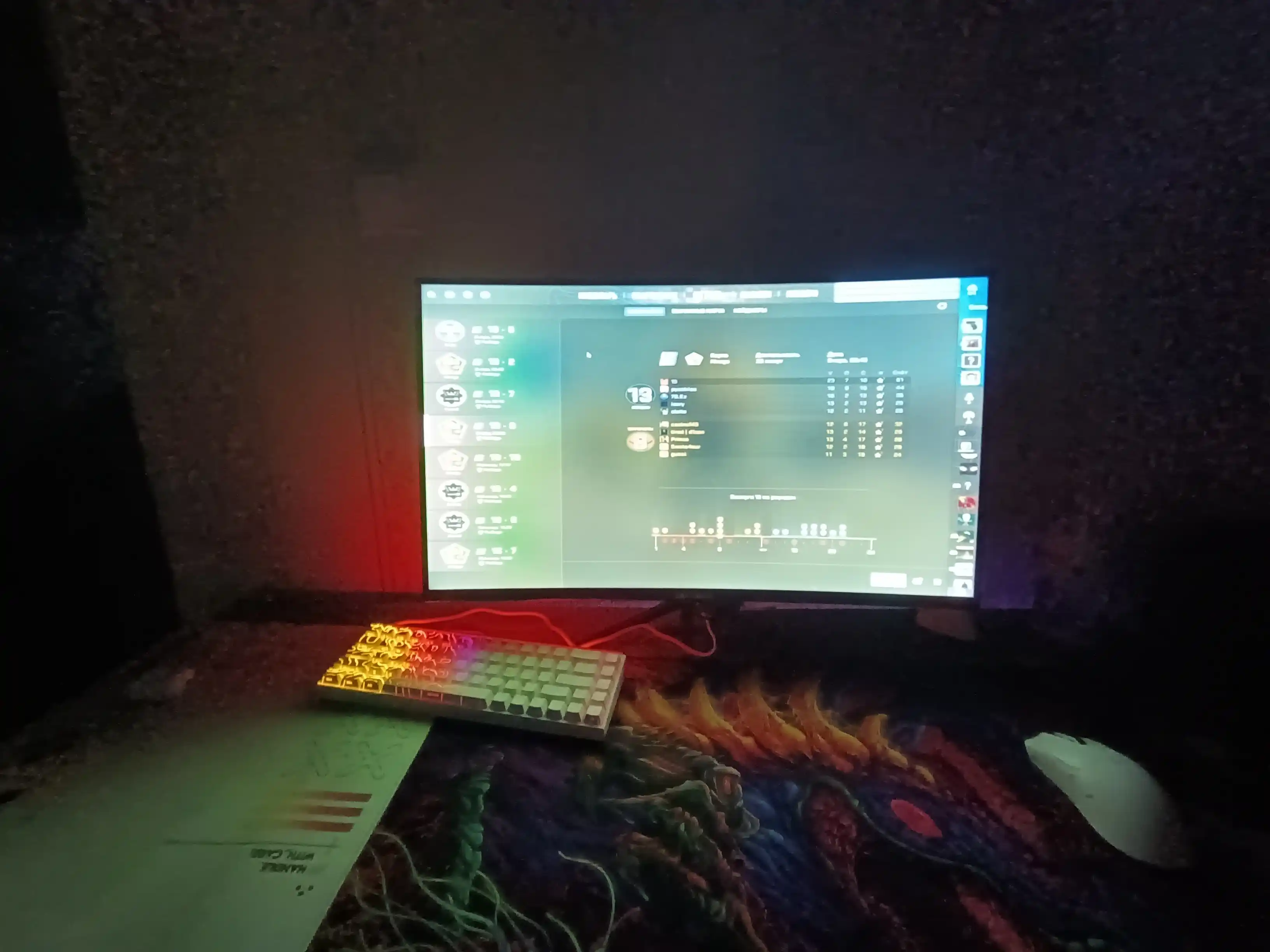 Geymerlar uchun RGB yoritilgan AJAZZ o‘yin klaviaturasi mexanik / membranali