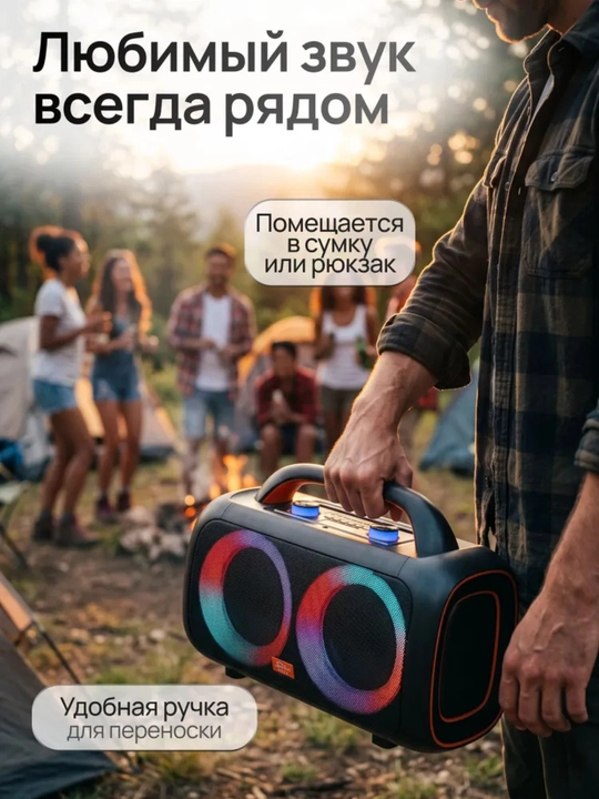 ZQS L19 portativ Bluetooth kolonka, 2 ta simsiz mikrofonli karaoke, kalonka, karnay