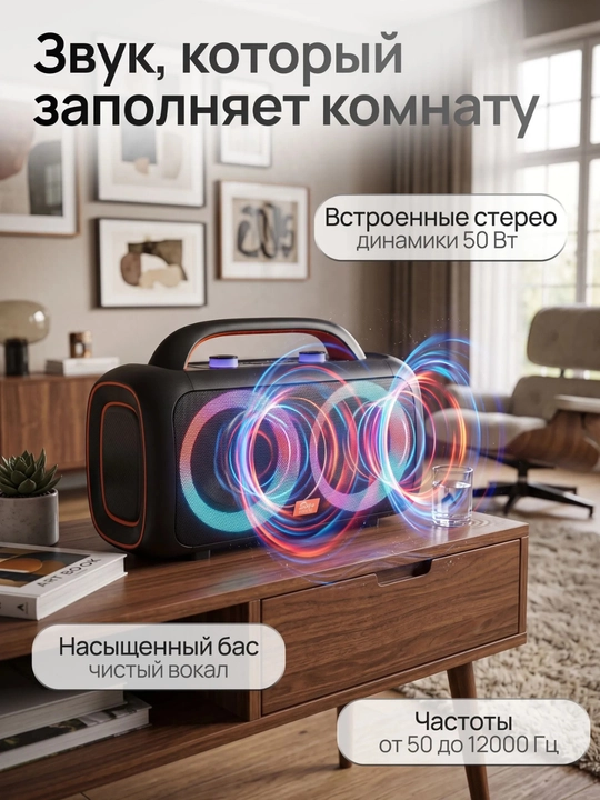 ZQS L19 portativ Bluetooth kolonka, 2 ta simsiz mikrofonli karaoke, kalonka, karnay