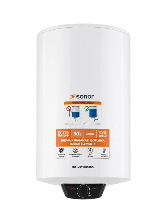 Водонагреватель Sonor SNR-V50WH08DG, 50 л, 2000 Вт, электрический, накопительный - 