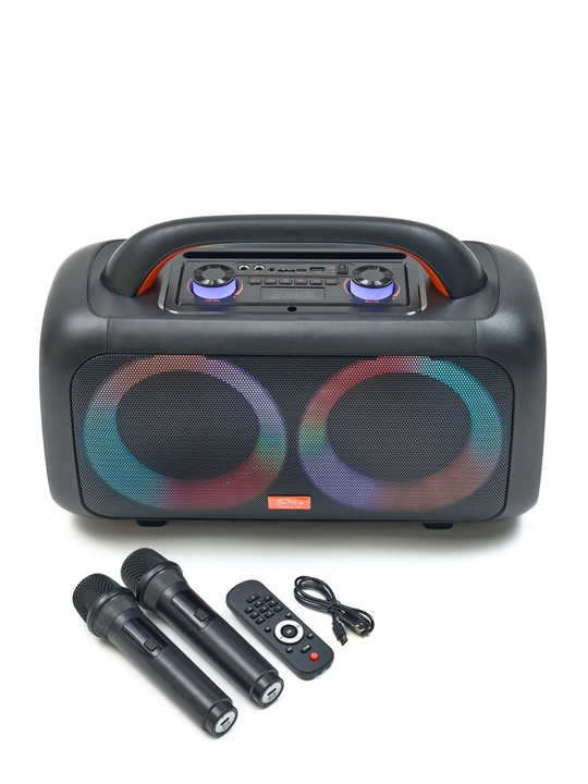 ZQS L19 portativ Bluetooth kolonka, 2 ta simsiz mikrofonli karaoke, kalonka, karnay