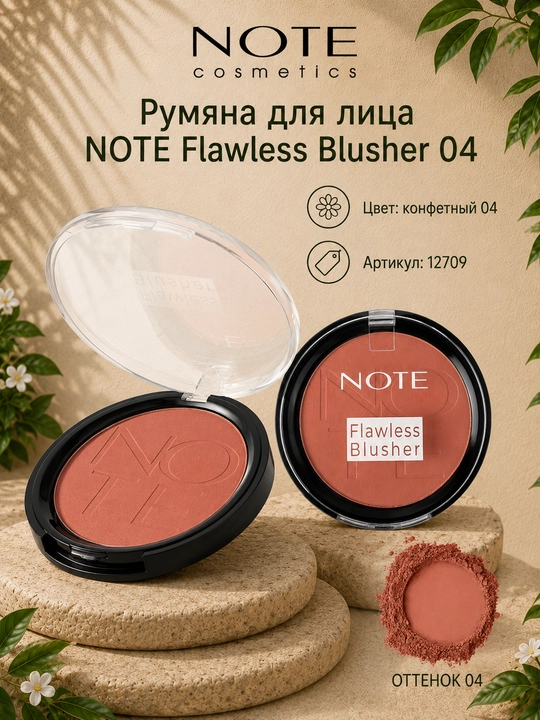 Rumyana Note Flawless Blusher 01, 02, 04, 10 g - 